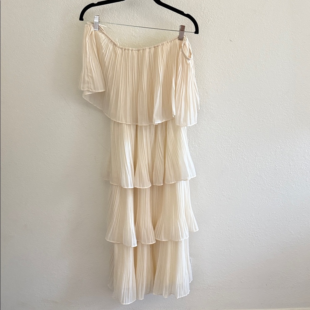 Just Me Strapless Cream Dress